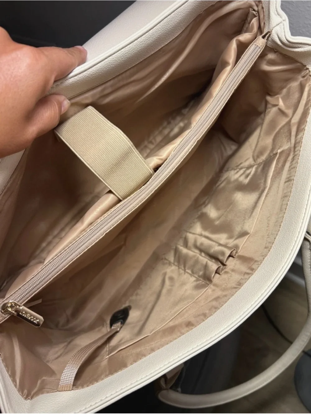 LOVEVOOK Cream Handbag & Laptop Bag
